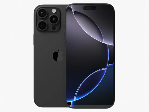 Apple iPhone 16 Pro Max ブラックチタン 3Dモデル