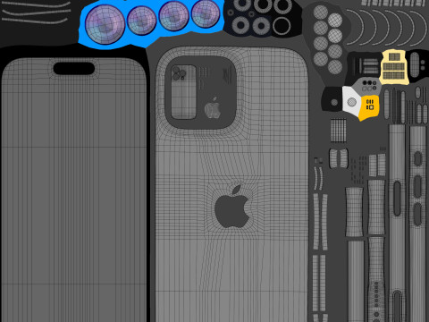 Apple iPhone 16 Pro Max Black Titanium Modèle 3D