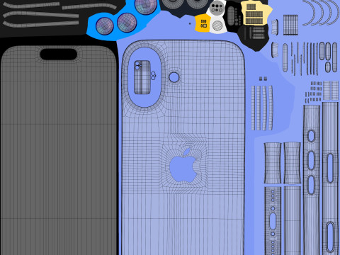 Apple iPhone 16 UltraMarine 3D Model