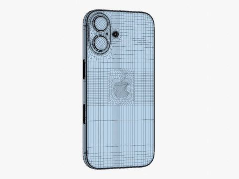 Apple iPhone 16 UltraMarine 3D Model