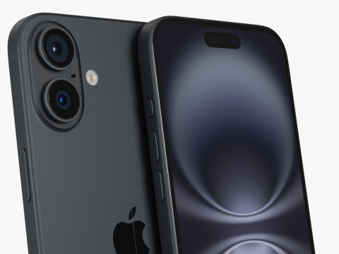 Apple iPhone 16 Plus Black 3D Модель