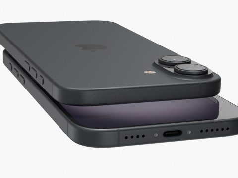 Apple iPhone 16 Plus Black 3D Модель
