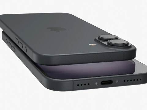 Apple iPhone 16 Plus Black 3D Model