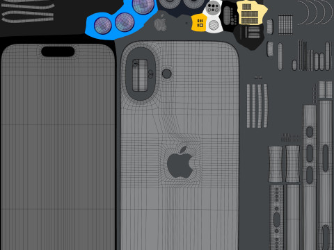 Apple iPhone 16 Plus Black 3D Модель