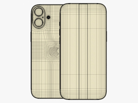 Apple iPhone 16 Plus Black 3D Модель