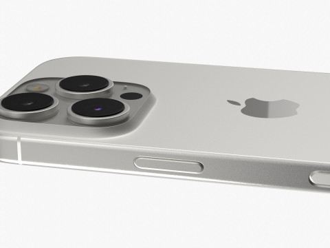 Apple iPhone 16 Pro White Titanium 3Dモデル