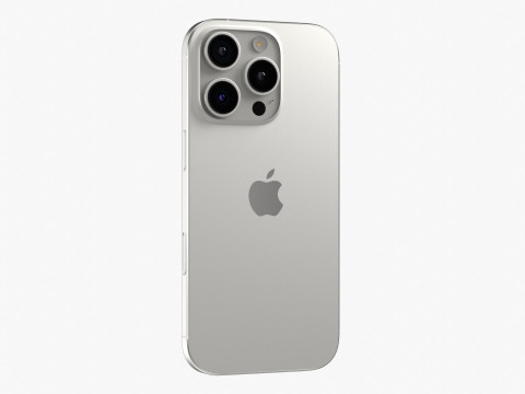 Apple iPhone 16 Pro White Titanium 3Dモデル