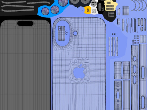 Apple iPhone 16 And Plus And Pro And Pro Max 3D-Modell
