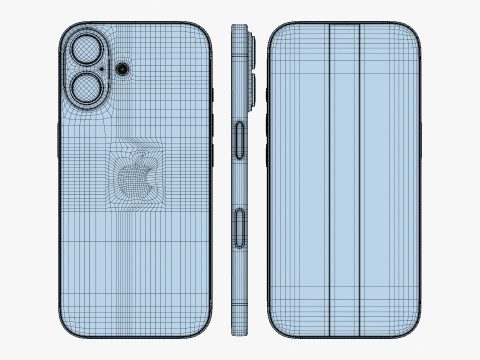 Apple iPhone 16 And Plus And Pro And Pro Max 3D-Modell
