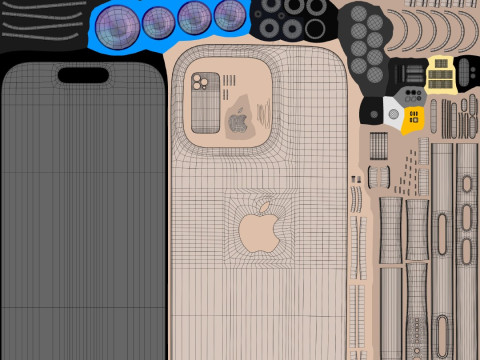 Apple iPhone 16 And Plus And Pro And Pro Max 3D-Modell
