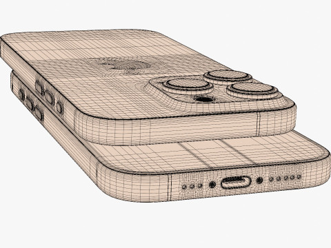 Apple iPhone 16 And Plus And Pro And Pro Max 3D-Modell