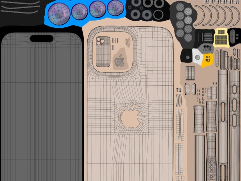 Apple iPhone 16 And Plus And Pro And Pro Max 3D Model