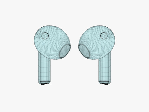 Samsung Galaxy Buds 3 Silver 3D Model