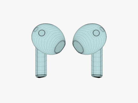Samsung Galaxy Buds 3 Silver 3D Model