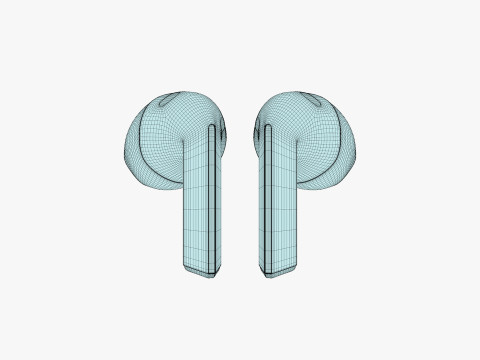 Samsung Galaxy Buds 3 Silver 3D Model