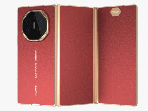 Huawei Mate XT Ultimate Red 3D Model