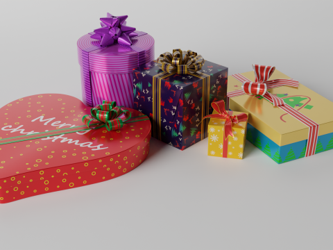 Christmas gifts 3D 모델