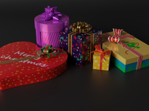 Christmas gifts 3D 모델