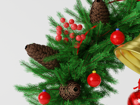 Christsmas Wreath With Bells 3D 모델