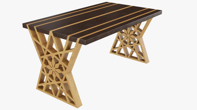 Dining Table 3D Model .c4d .max .obj .3ds .fbx .stl .blend