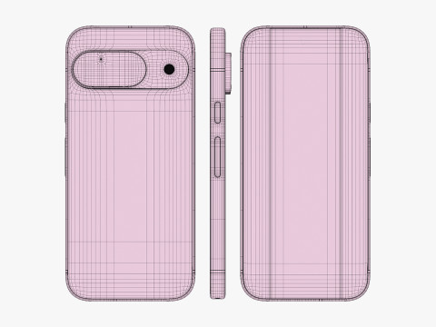 Google Pixel 9 Porcelain Model 3D
