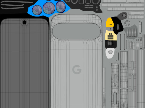 Google Pixel 9 Pro Hazel 3D-Modell