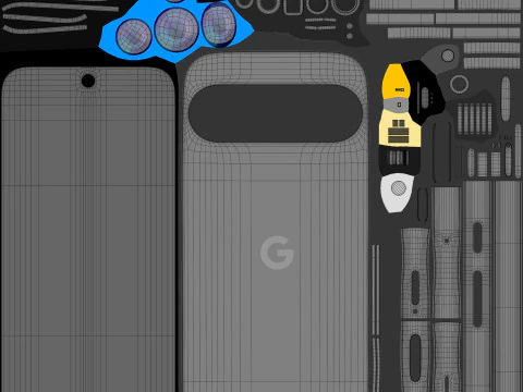 Google Pixel 9 Pro XL Obsidian 3D Model