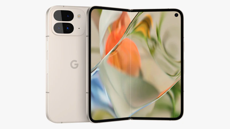 Google Pixel 9 Pro Fold Porcelain 3D Model .c4d .max .obj .3ds .fbx .stl .blend 