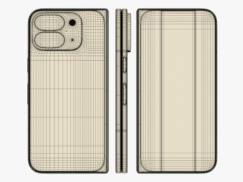 Google Pixel 9 Pro Fold Porcelain 3D-Modell