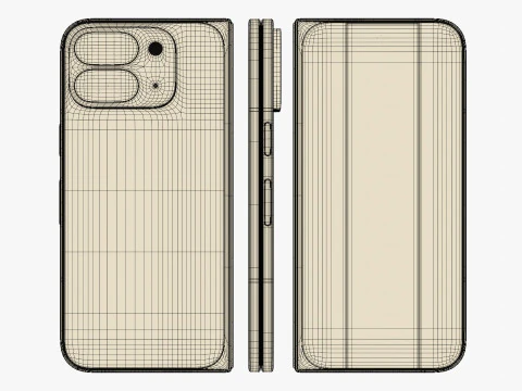 Google Pixel 9 Pro Fold Porcelain 3D Model