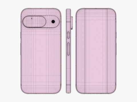 Google Pixel 9 And Pro And Pro XL And Fold Porcelain 3D Модель