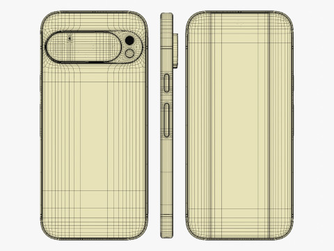 Google Pixel 9 And Pro And Pro XL And Fold Porcelain 3D Модель