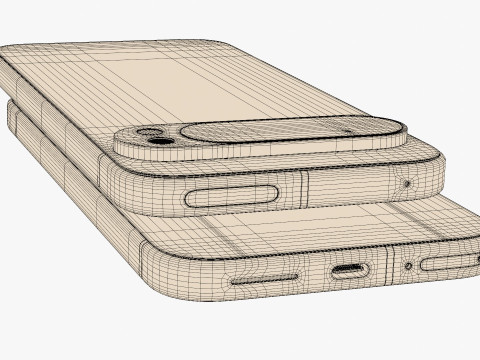 Google Pixel 9 And Pro And Pro XL And Fold Porcelain 3D Модель