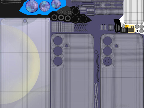 Samsung Galaxy S24 Cobalt Violet 3D Модель