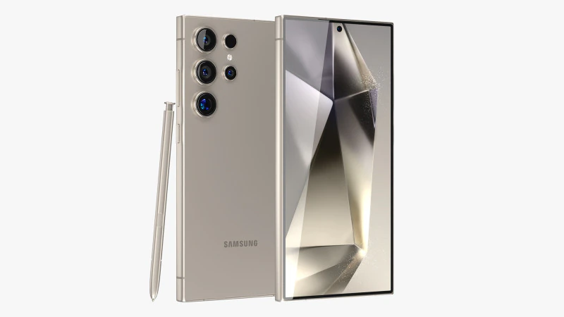 Samsung Galaxy S24 Ultra Titanium Gray 3D Model .c4d .max .obj .3ds .fbx .stl .blend 