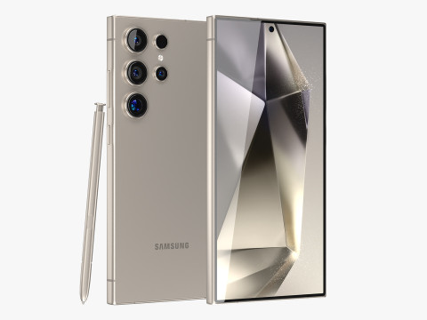 Samsung Galaxy S24 Ultra Titanium Gray Model 3D