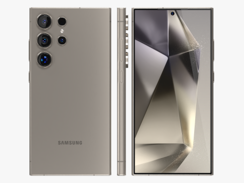 Samsung Galaxy S24 Ultra Titanium Gray 3D मॉडल
