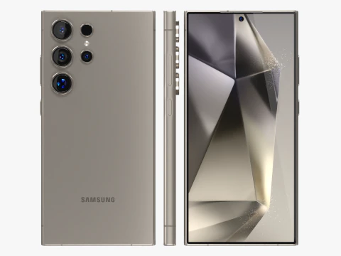 Samsung Galaxy S24 Ultra Titanium Gray 3D Model