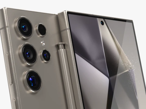 Samsung Galaxy S24 Ultra Titanium Gray 3D Model