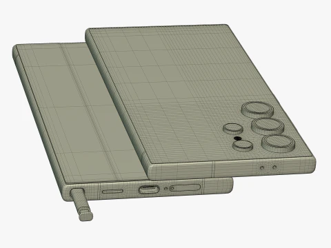 Samsung Galaxy S24 Ultra Titanium Gray 3D Model