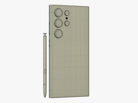 Samsung Galaxy S24 Ultra Titanium Gray 3D Model