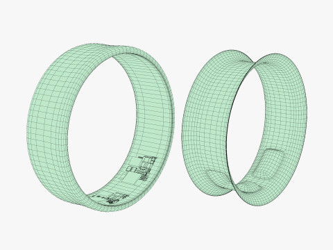Samsung Galaxy Ring Silver 3D Model