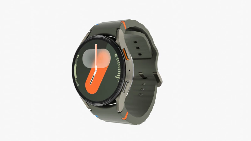 Samsung Galaxy Watch 7 Green 3D Model .c4d .max .obj .3ds .fbx .stl .blend 