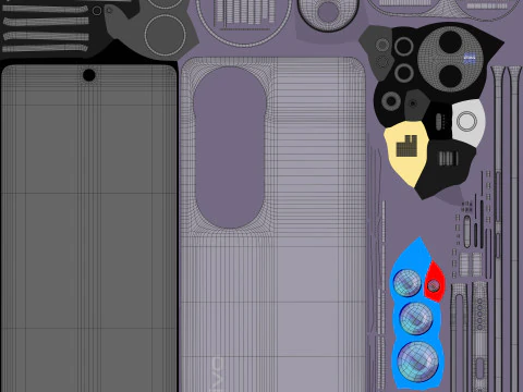 Vivo V40 Nebula Purple 3D Model
