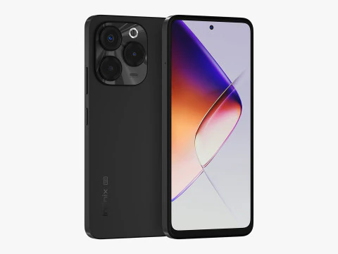 Infinix Note 40X Negro Modelo 3D