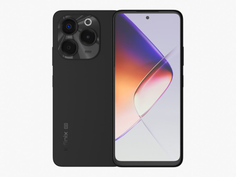 Infinix Note 40X Black 3D 모델