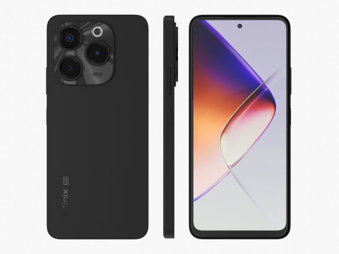 Infinix Note 40X Black 3D 모델