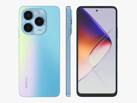 Infinix Note 40X Blue 3D Model
