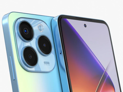 Infinix Note 40X Blue 3D Model
