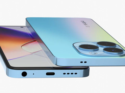 Infinix Note 40X Blue 3D Model